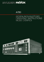 Revox A-720-Owners-Manual